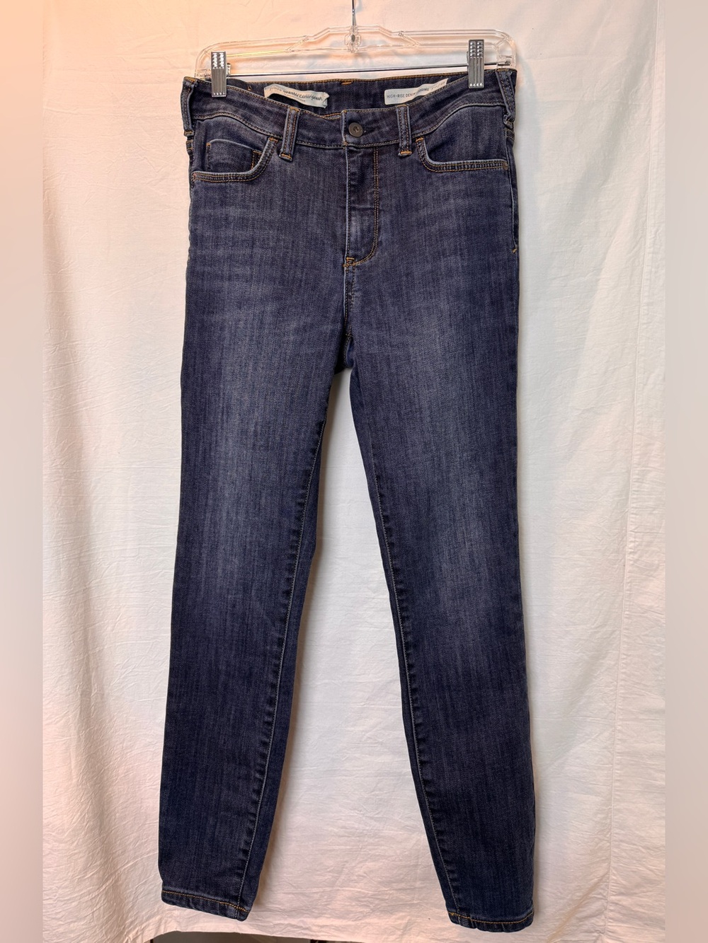 ANTHROPOLOGIE Pilcro & The Letterpress High-Rise Denim Legging 29 Dark Wash EUC